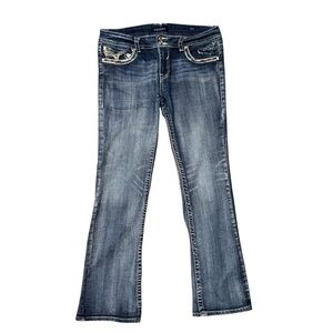 Vigoss Jeans Womens Tag 32x33 Medium Wash Bootcut Stretch Denim 34x31 Actual